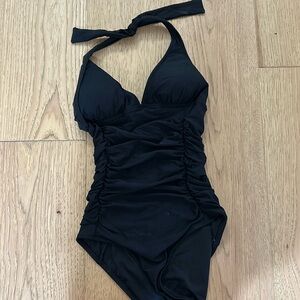 Black JCrew Halter One Piece